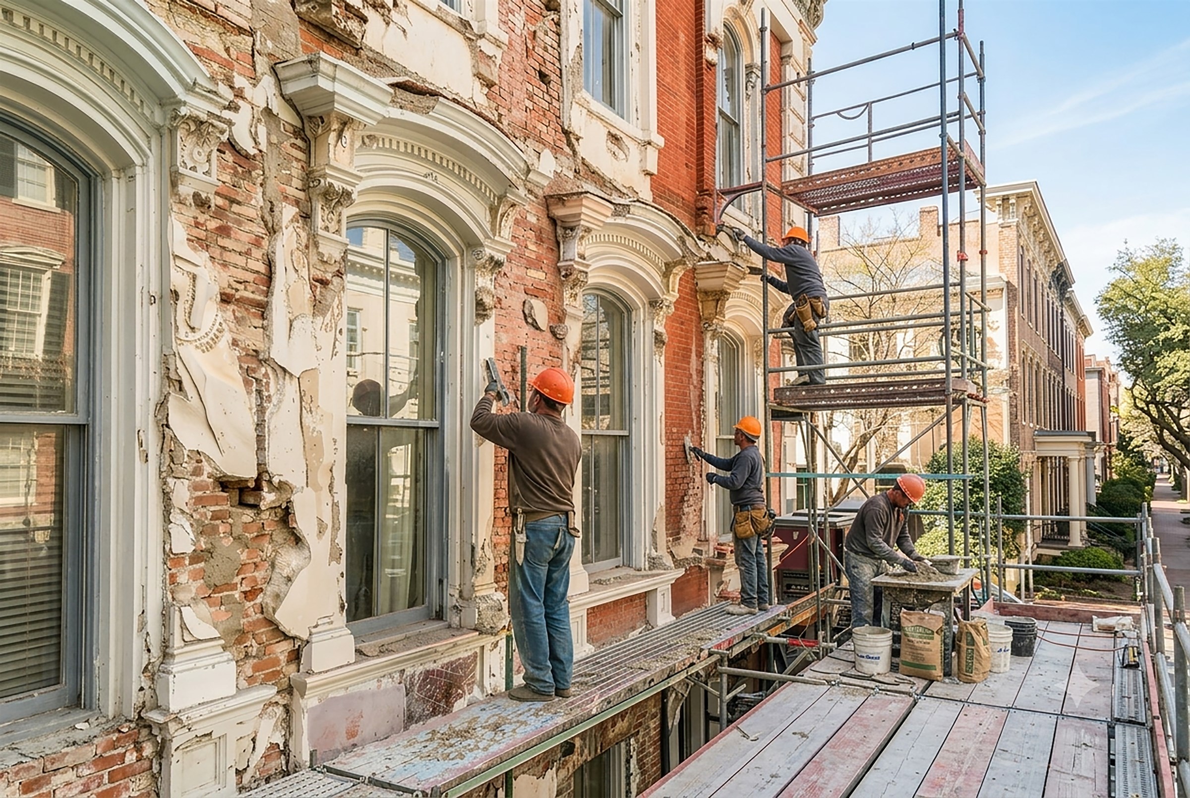 Restauro della facciata di un edificio storico